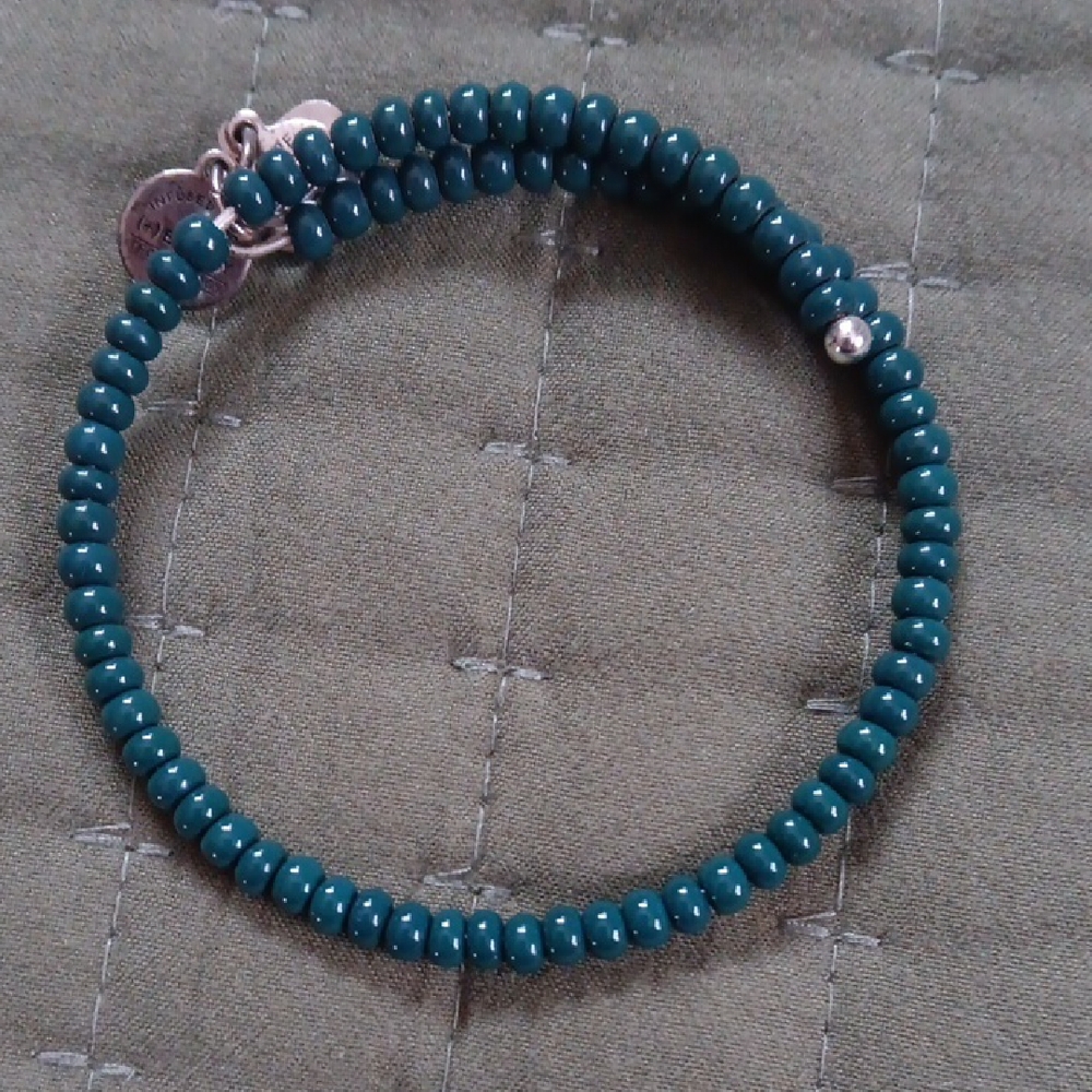 Alex and Ani Teal Beaded Bracelet